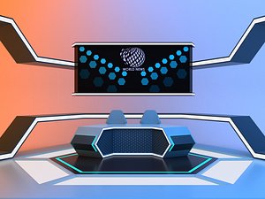 Scifi news set furniture 3D