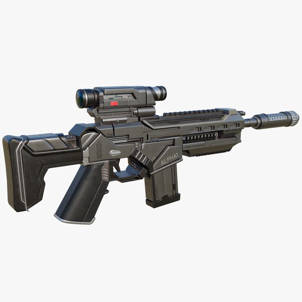 Assault Rifle Gun PBR Unity UE Arnold V-ray Textures Included 3D 모델 ...