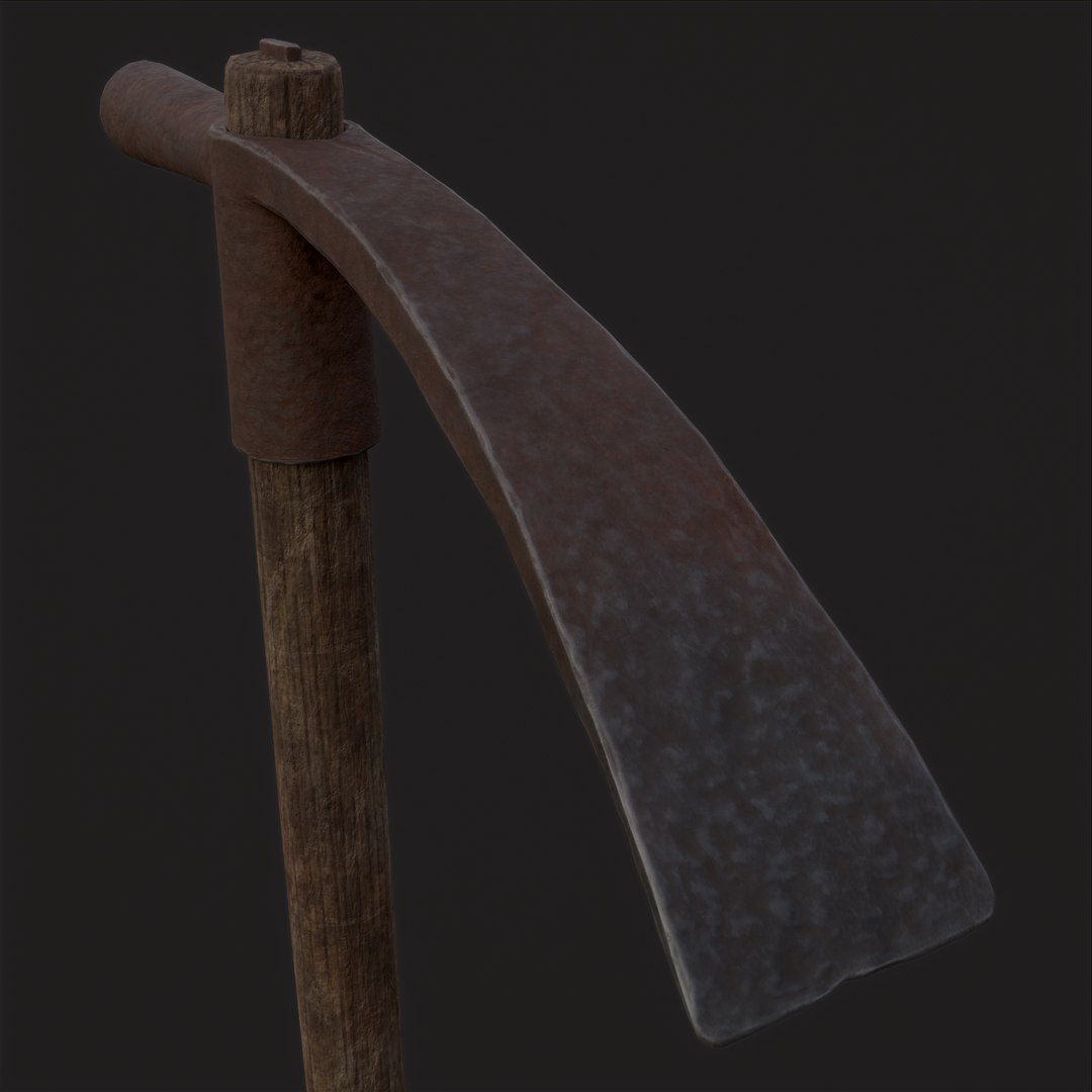 Old Rusting Adz With Handle 3D Model - TurboSquid 1926680