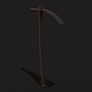 Old Rusting Adz with Handle