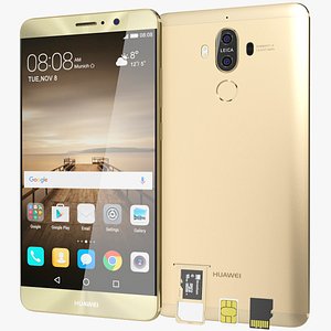 3d model realistic huawei mate 9