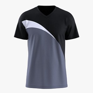 Sporty V-neck t-shirt 3D model