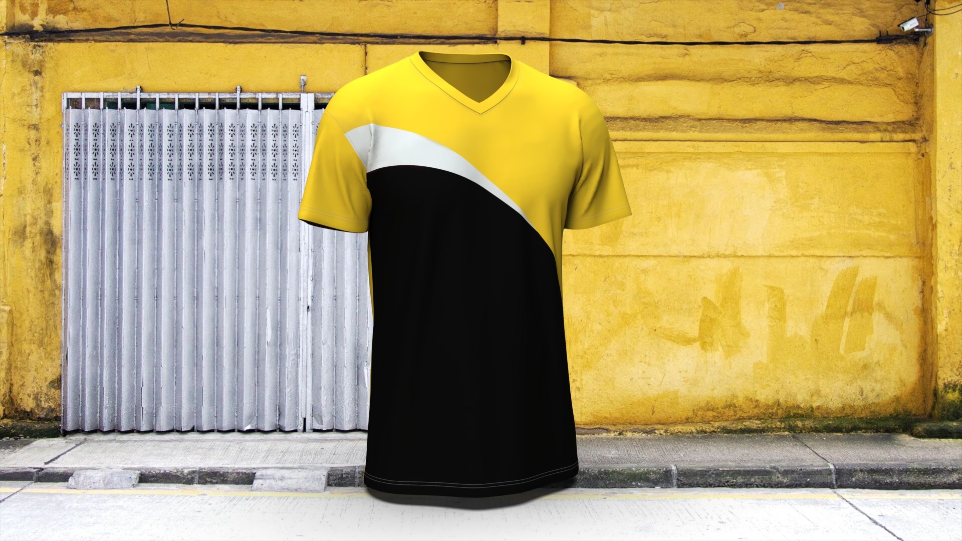 Sporty Vneck Tshirt 3D Model TurboSquid 1991233