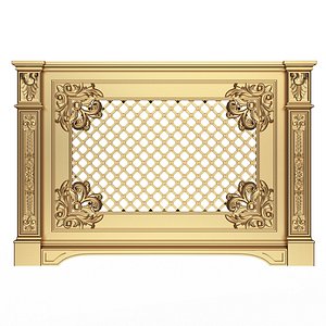 Radiator Cover Decorative Screening Grille Panel 014 3D