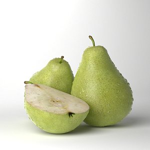 3d model of photorealistic pears realistic
