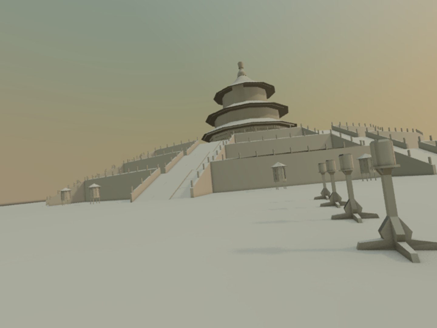 temple heaven 3d model