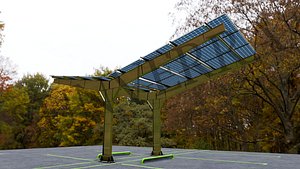 Lowpoly Solar Carport-Y Types-Steel Structure 3D model