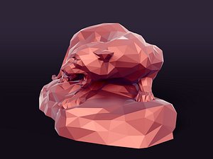 Low Poly Tiger Figurine 3D