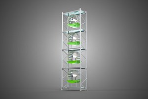 STACK VERTICAL GARDEN TOWER FRAME ROTARY HYDROPONIC PLANT FARM