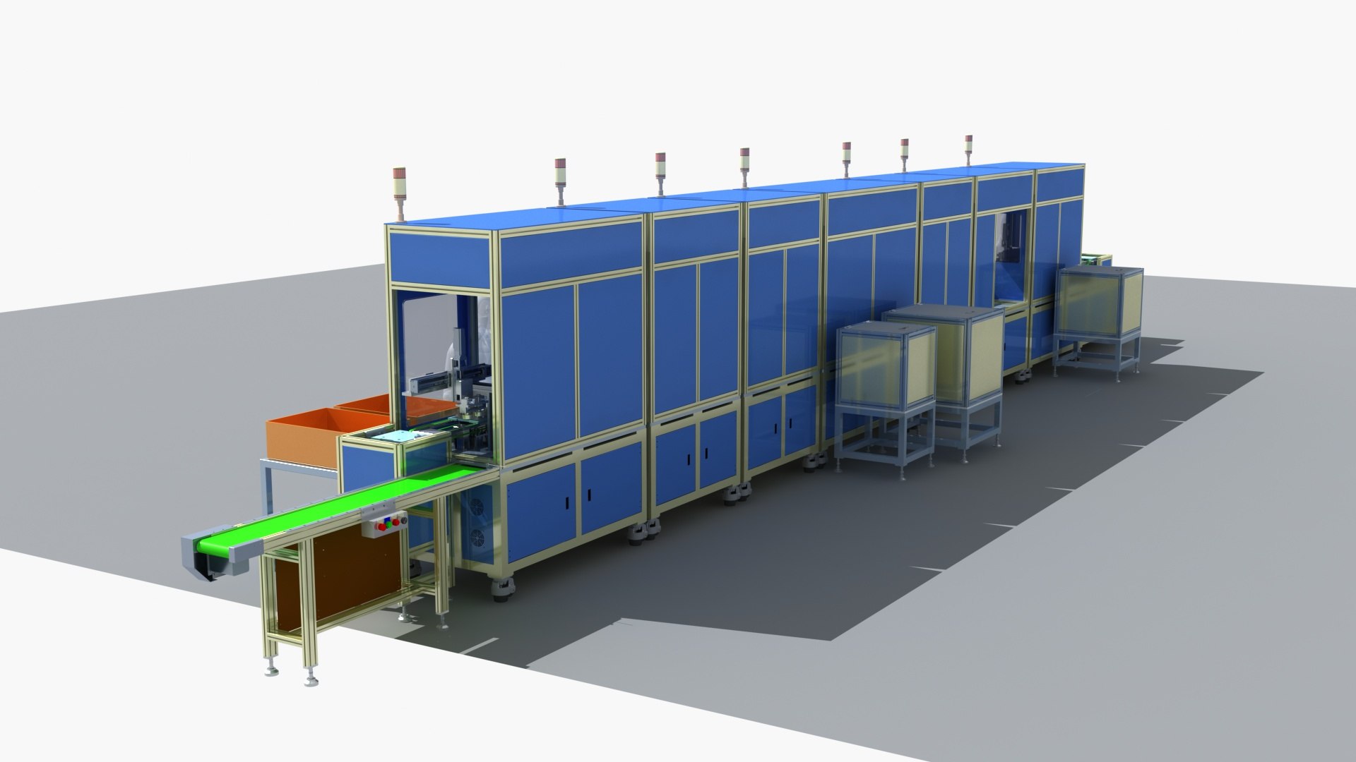 Industrial Equipment 28-Motor Automatic Assembly Production Line Model ...