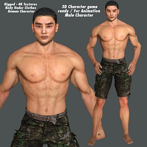 3D model AAA 3D REALISTIC MALE CHARACTER 01 - HUMAN RIGGED GAME READY