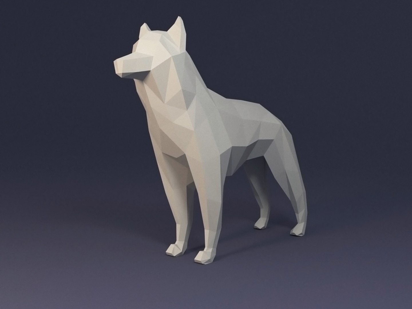 Polygonal Husky Dog 3D Model - TurboSquid 1164721