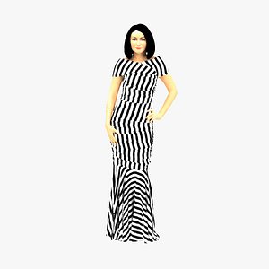 3D scanned realistic human