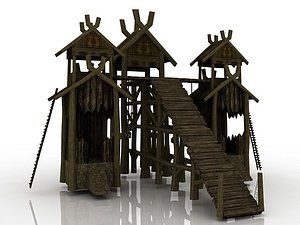 low polygon castle