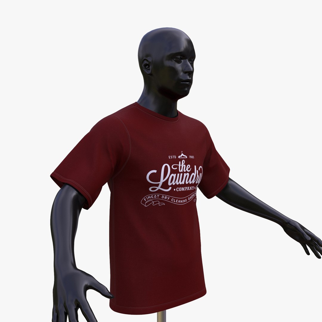 Mannequin Wearing Brand Off White T Shirt 3D Model $79 - .max .ma