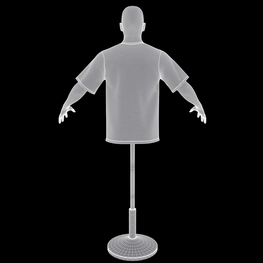 Mannequin Wearing Brand Off White T Shirt 3D Model $79 - .max .ma