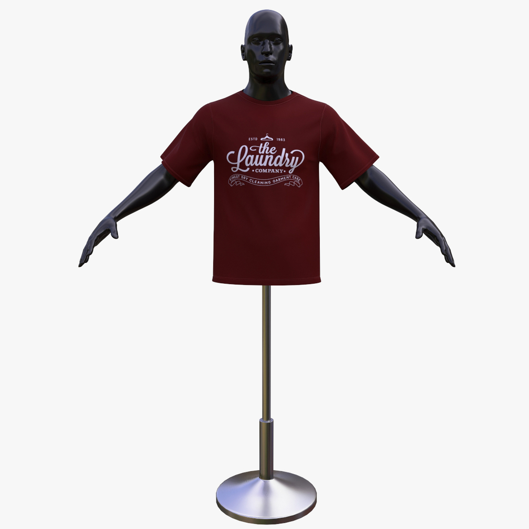 Mannequin Wearing Brand Off White T Shirt 3D Model $79 - .max .ma