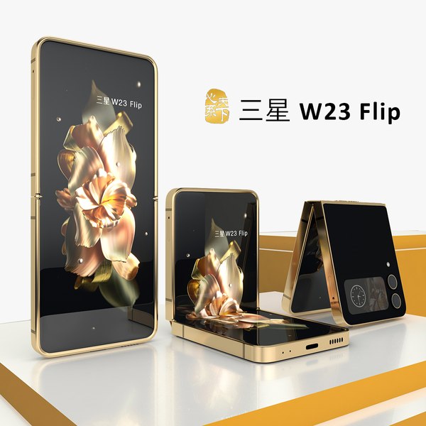 3D Samsung w23 flip Golden Edition - TurboSquid 1987740