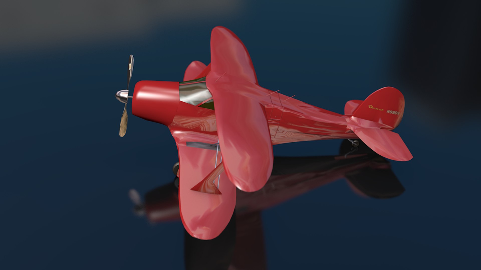 Beechcraft G17s Staggerwing Utility 3D Model - TurboSquid 1494362