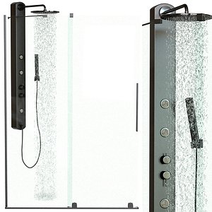Shower cabin Radaway Furo Walk-in 3D
