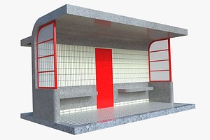 bus stop shelter 3D