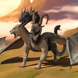 3D Mythical Chimera Creature model