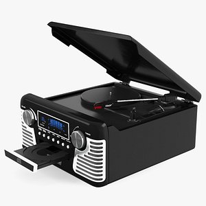 Victrola Black Retro Turntable 3D model