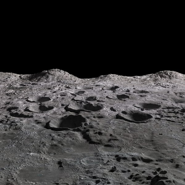 3D moon landscape model