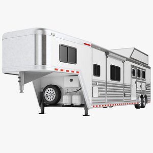 Gooseneck Horse Trailer 02 3D model