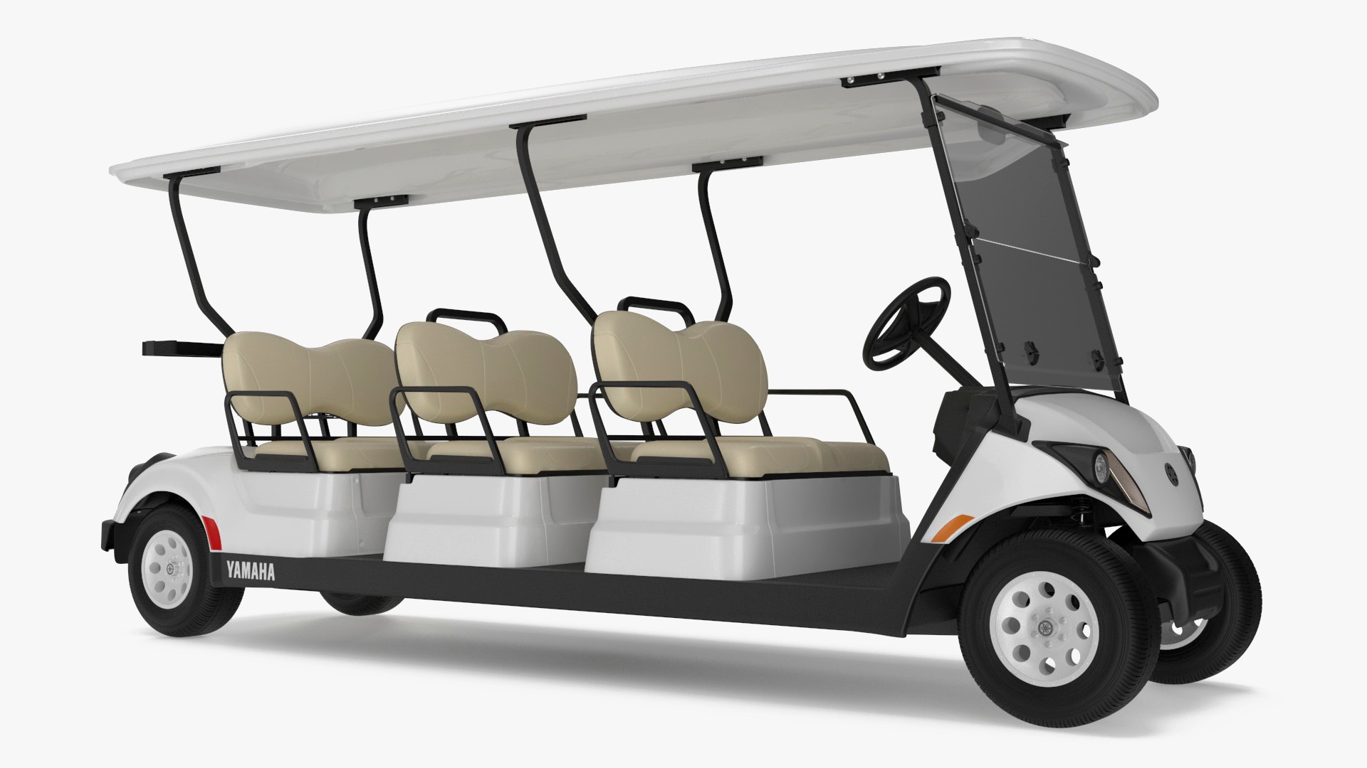 Six Seat Golf Electric Car Yamaha 3D model preview