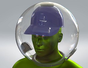 COVID FISHBOWL HELMET WITH FILTERS 3D model