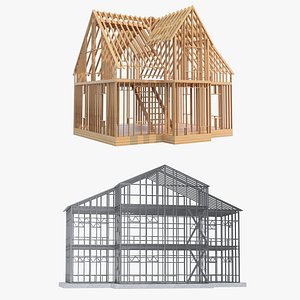 3D Wood and Steel Private House Construction