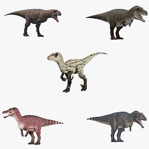 3D model 5 Dinosaur Pack