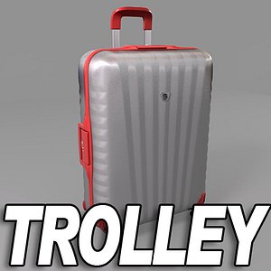 trolley suitcase 3d lwo