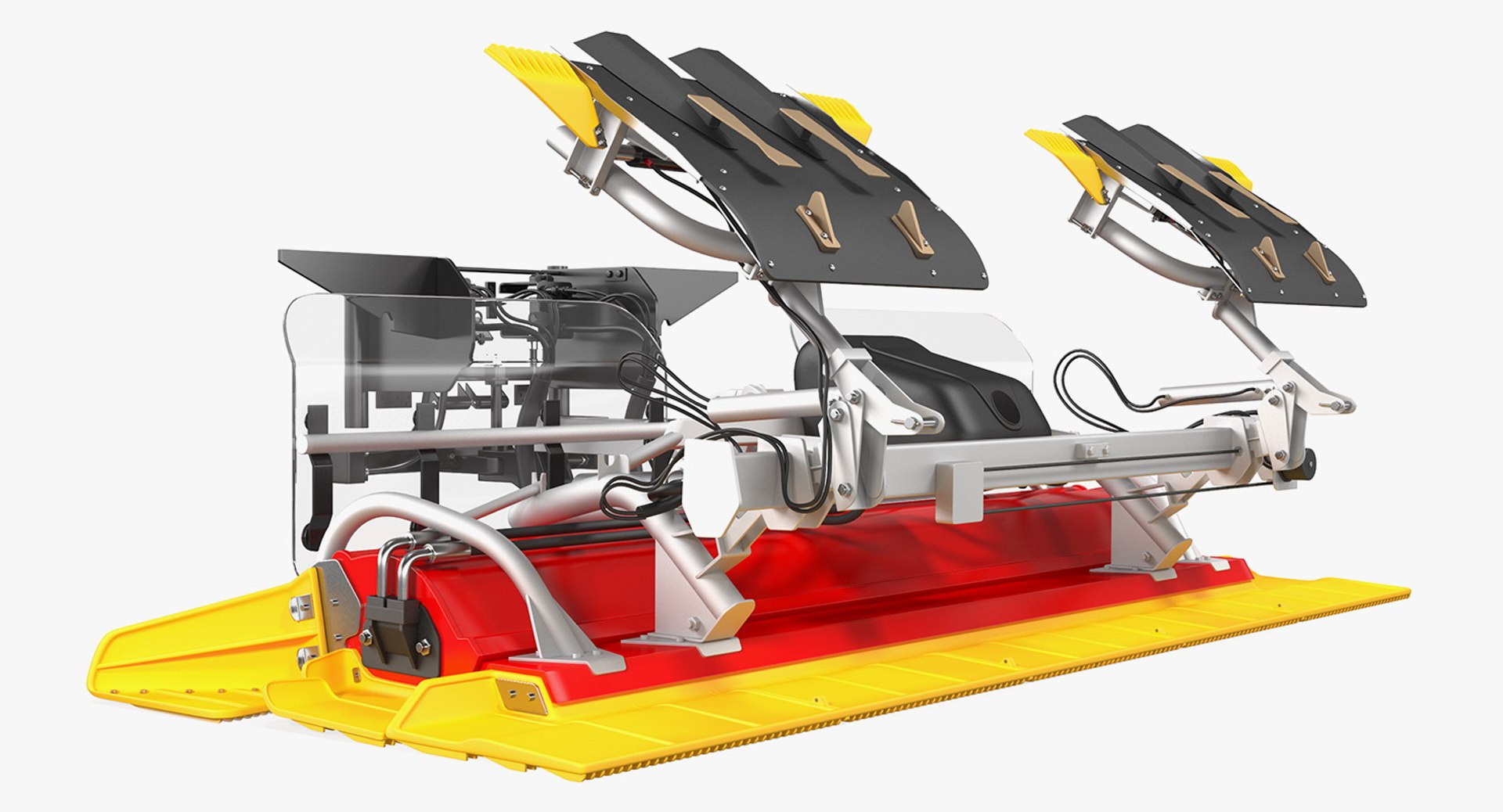 Trail Snow Groomer Rigged 3D Model 3D model preview