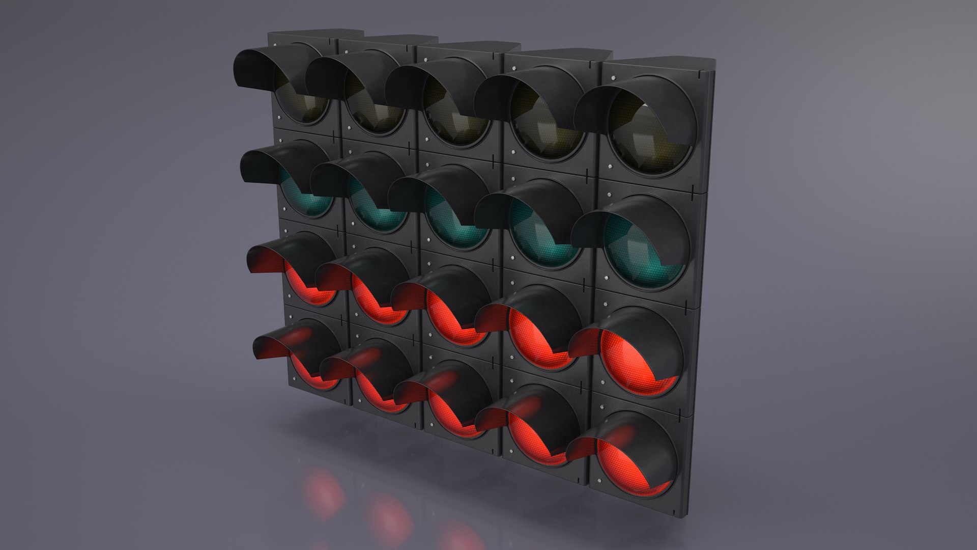 Racing Start Lights Red 3D - TurboSquid 2003400