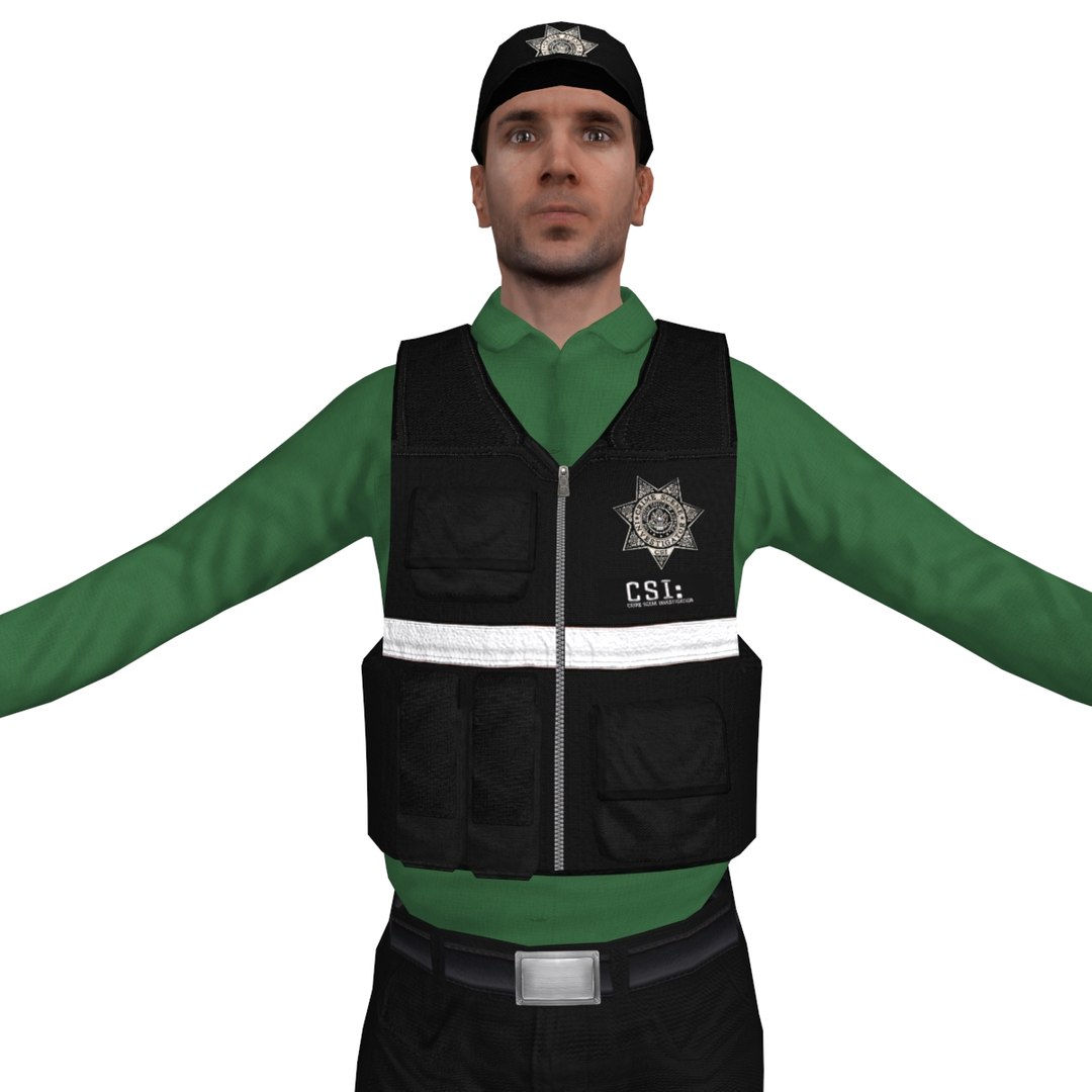 3d max rigged csi agent 4