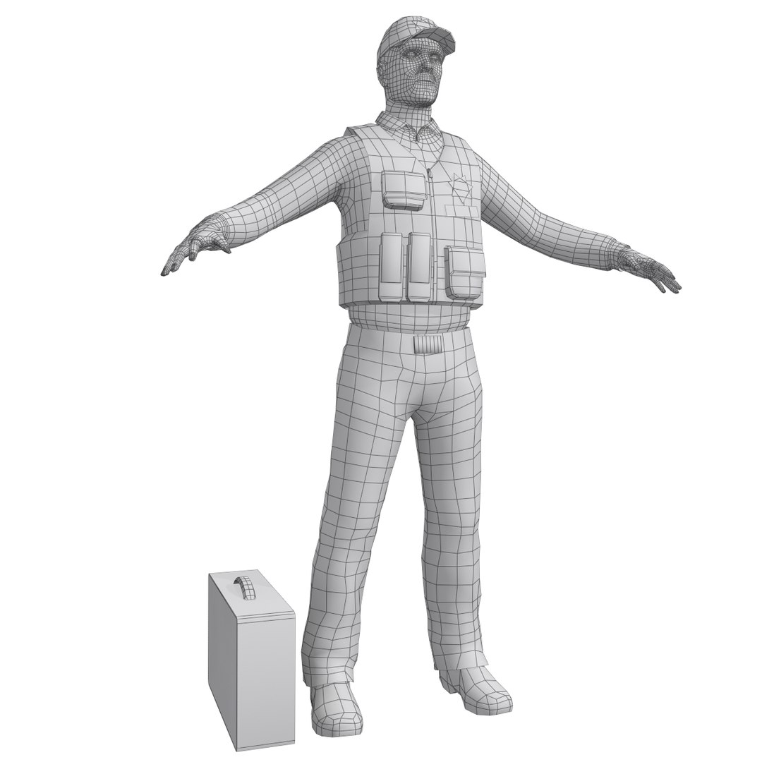3d max rigged csi agent 4