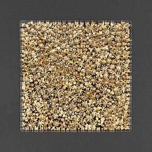 3D deco frame gold flower