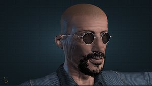 realistic old man 3D model