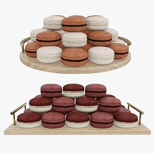 3D model Chocolate macaroon trays