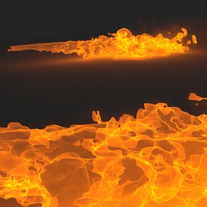 3D model Static Volumetric Flame VDB for Blender