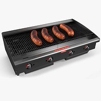 Crispy Skin Sausages on Gas Grill