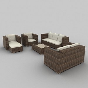Rattan Seat Set 09
