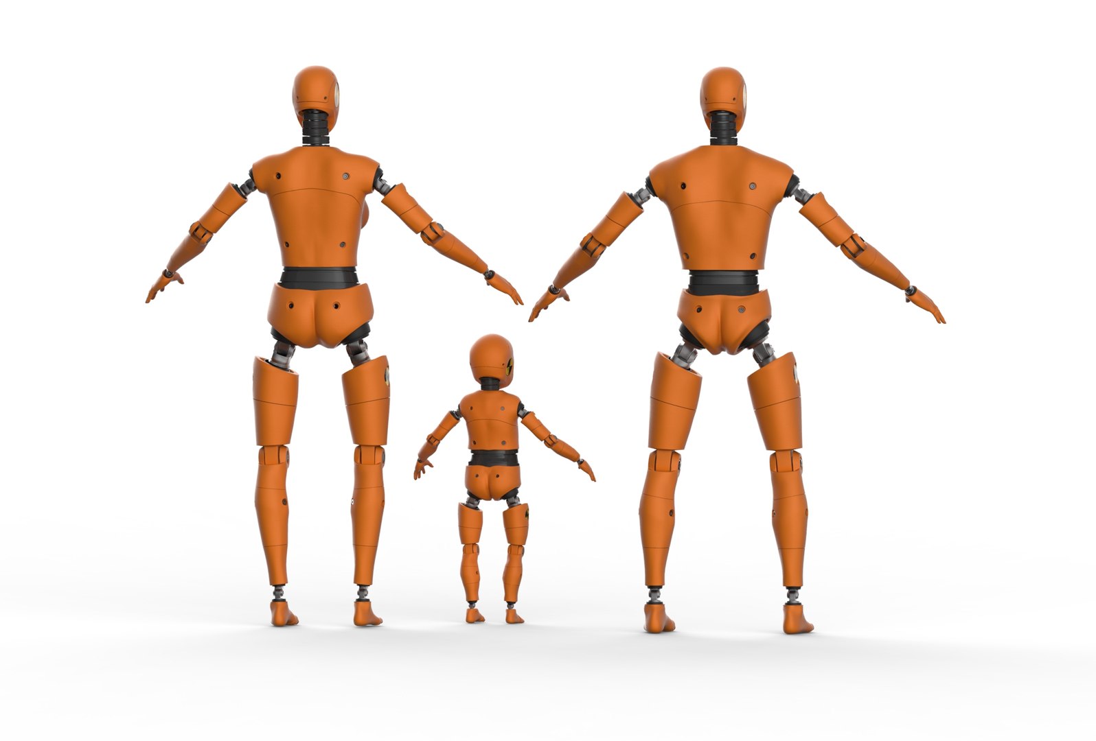 Robot Android Family Crash Dummy 3D Model - TurboSquid 1478614