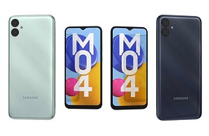 Samsung Galaxy M04 Blue And Green Low Poly 3D model