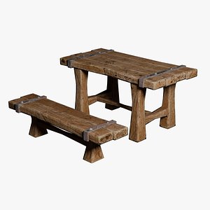 3D model Medieval Table 1