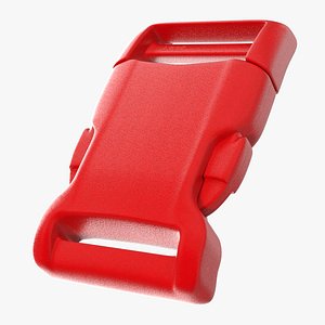 Contoured Side Release Plastic Buckle Red