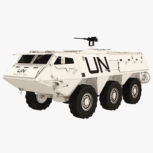 Patria XA-185 6x6 APC Pasi United Nations 3D model