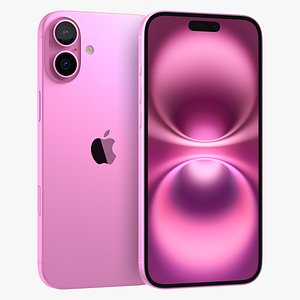 Apple iPhone 16 Plus Pink 3D model